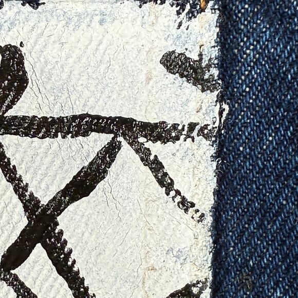 RARE OOAK H. Matisse Inspired Hand Painted Art To Wear Denim Jacket Womens Sz 14 - Picture 10 of 14